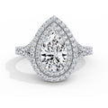 Aimee Platinum Pear Halo