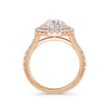 Aimee 18k Rose Gold Pear Halo
