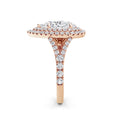 Aimee 18k Rose Gold Pear Halo
