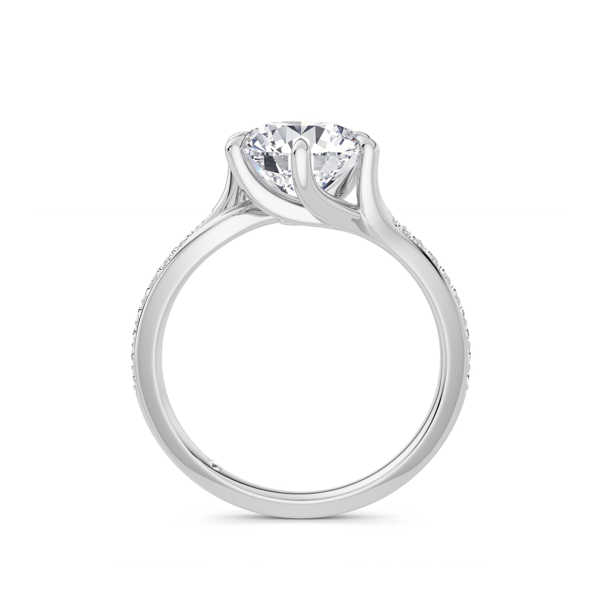 Aimee Platinum Round Diamond Band