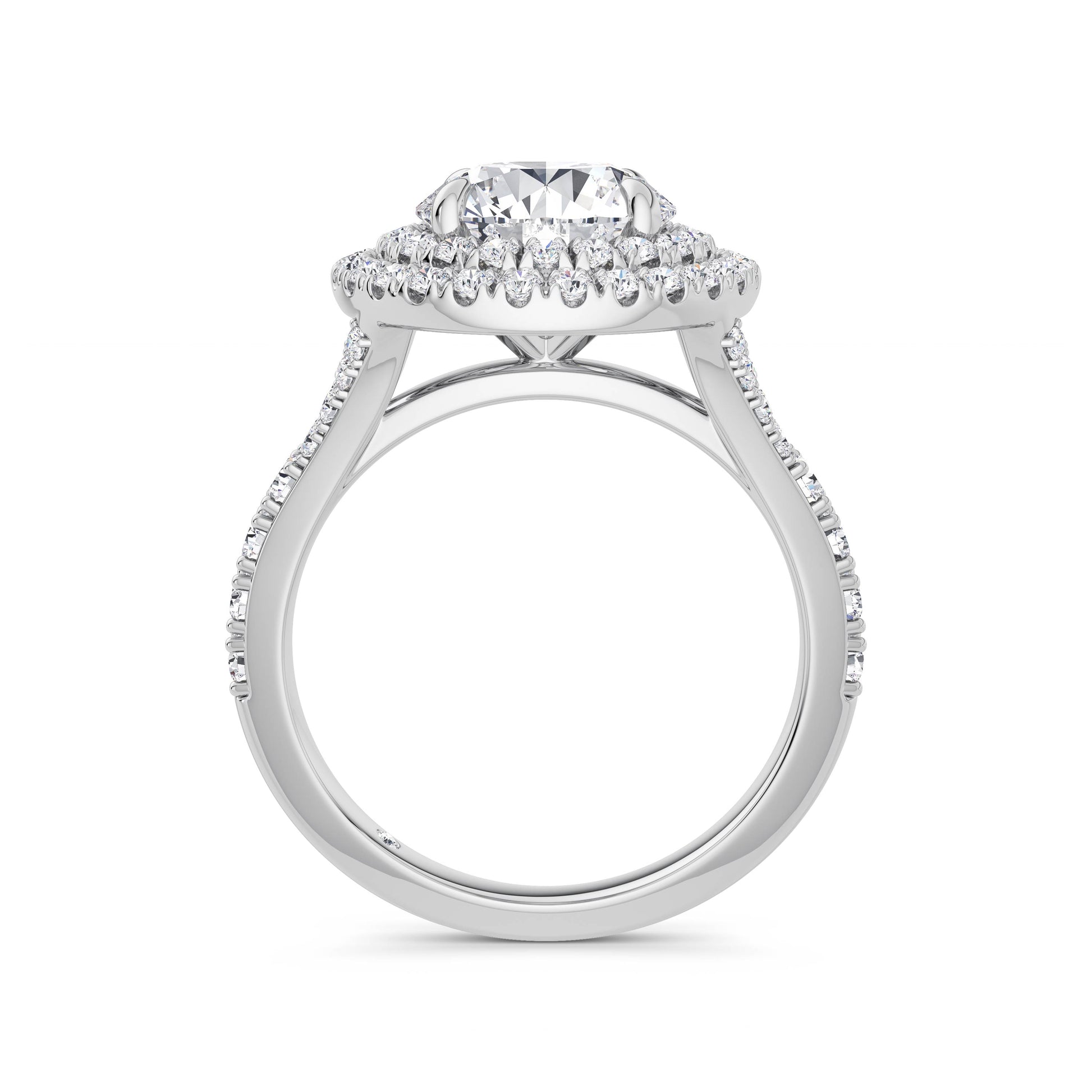 Aimee Platinum Round Halo