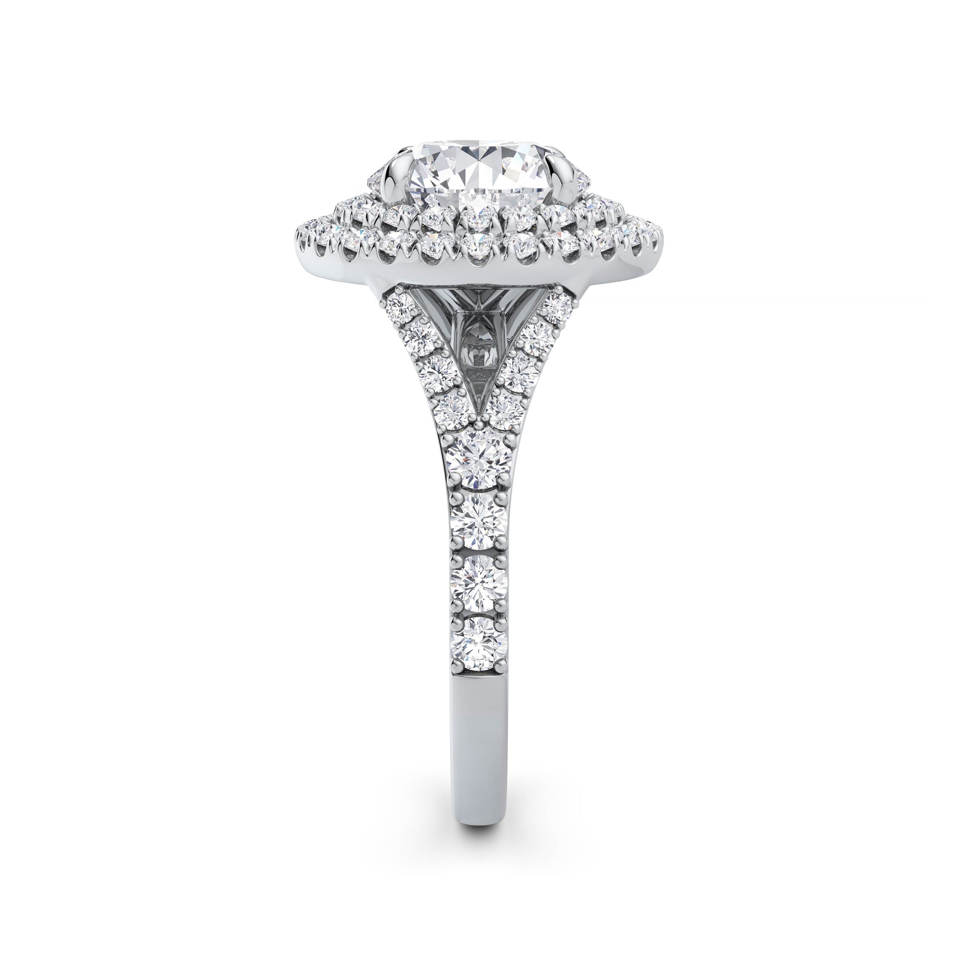 Aimee Platinum Round Halo