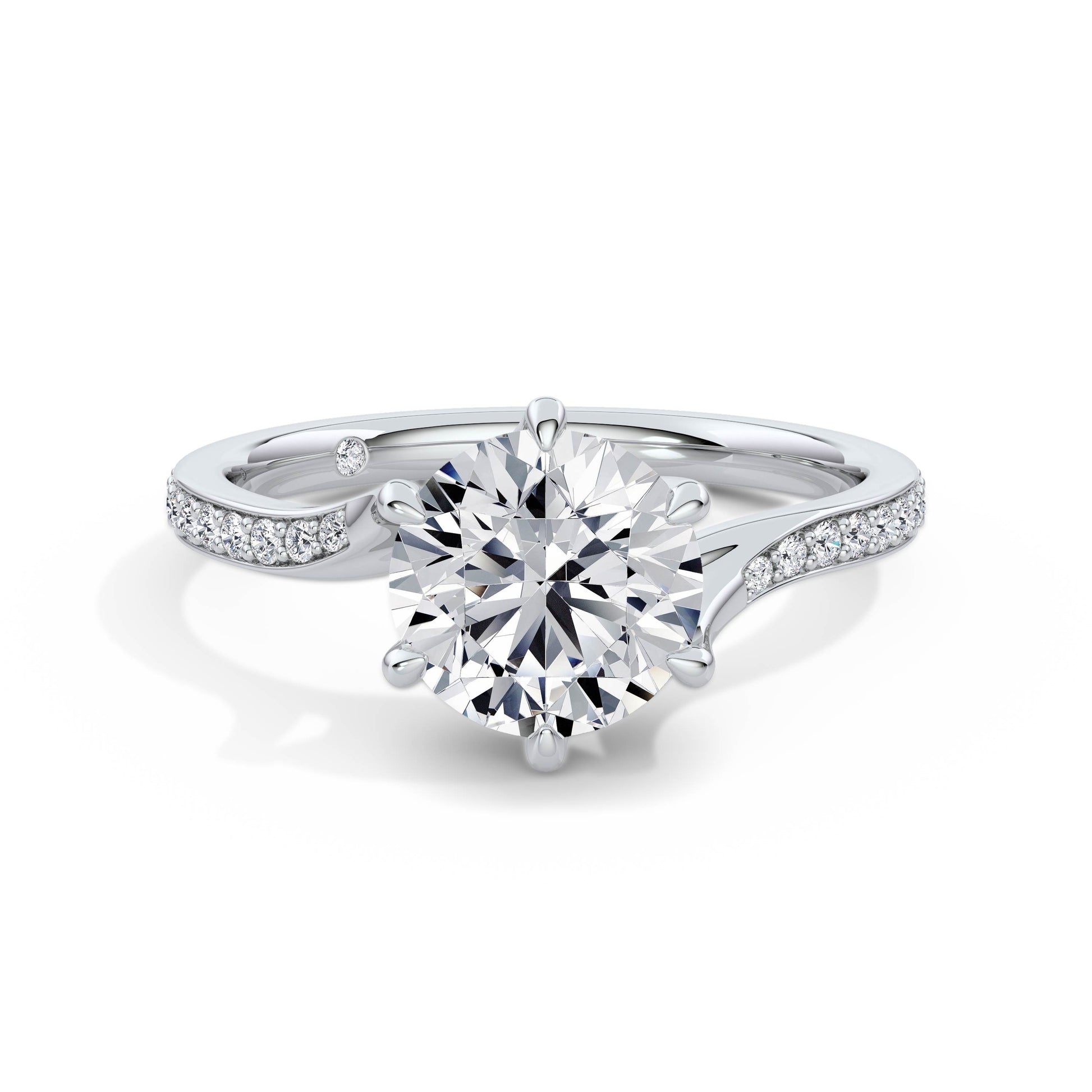 Aimee Platinum Round Diamond Band
