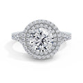 Aimee Platinum Round Halo