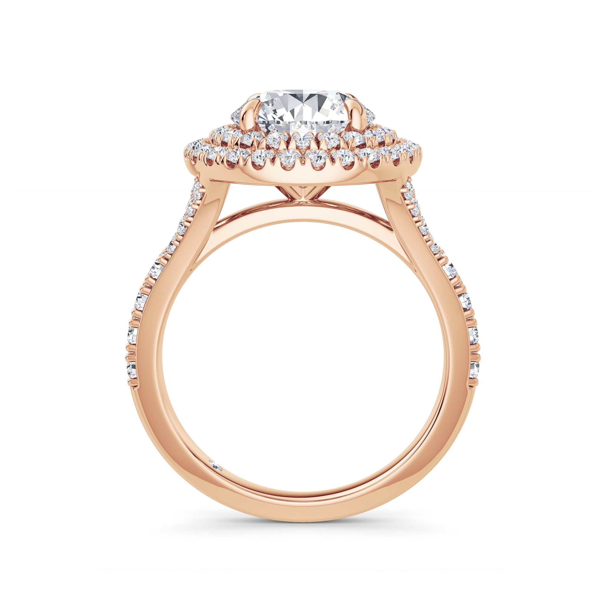 Aimee 18k Rose Gold Round Halo