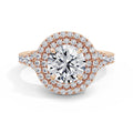 Aimee 18k Rose Gold Round Halo