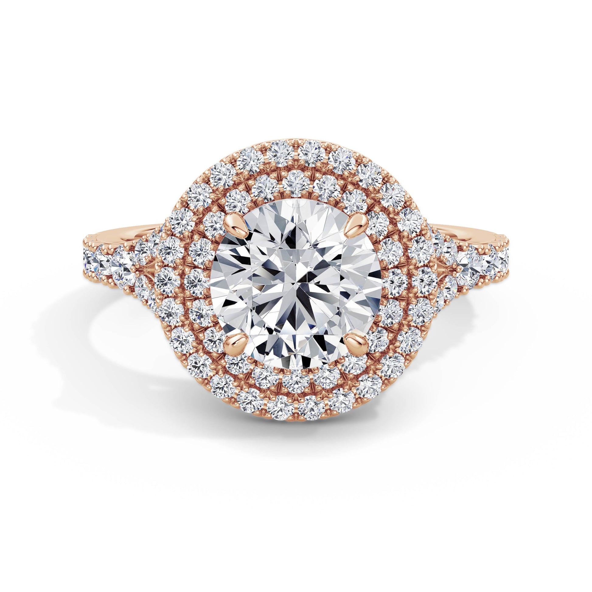Aimee 18k Rose Gold Round Halo