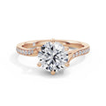 Aimee 18k Rose Gold Round Diamond Band