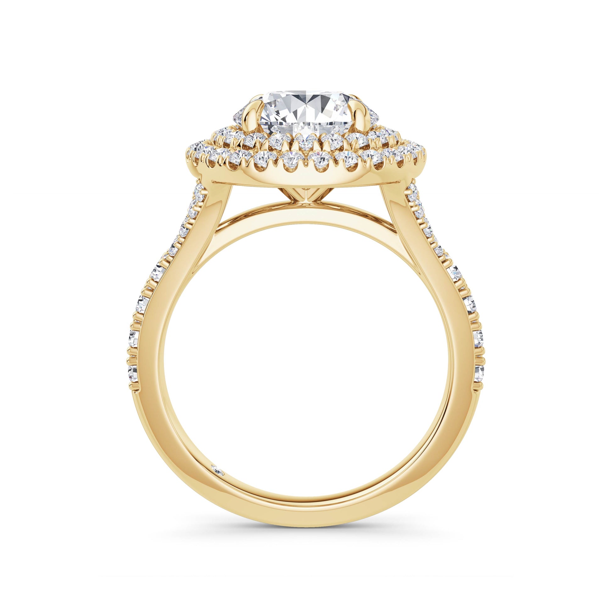 Aimee 18k Yellow Gold Round Halo
