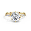 Aimee 18k Yellow Gold Round Diamond Band