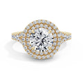 Aimee 18k Yellow Gold Round Halo