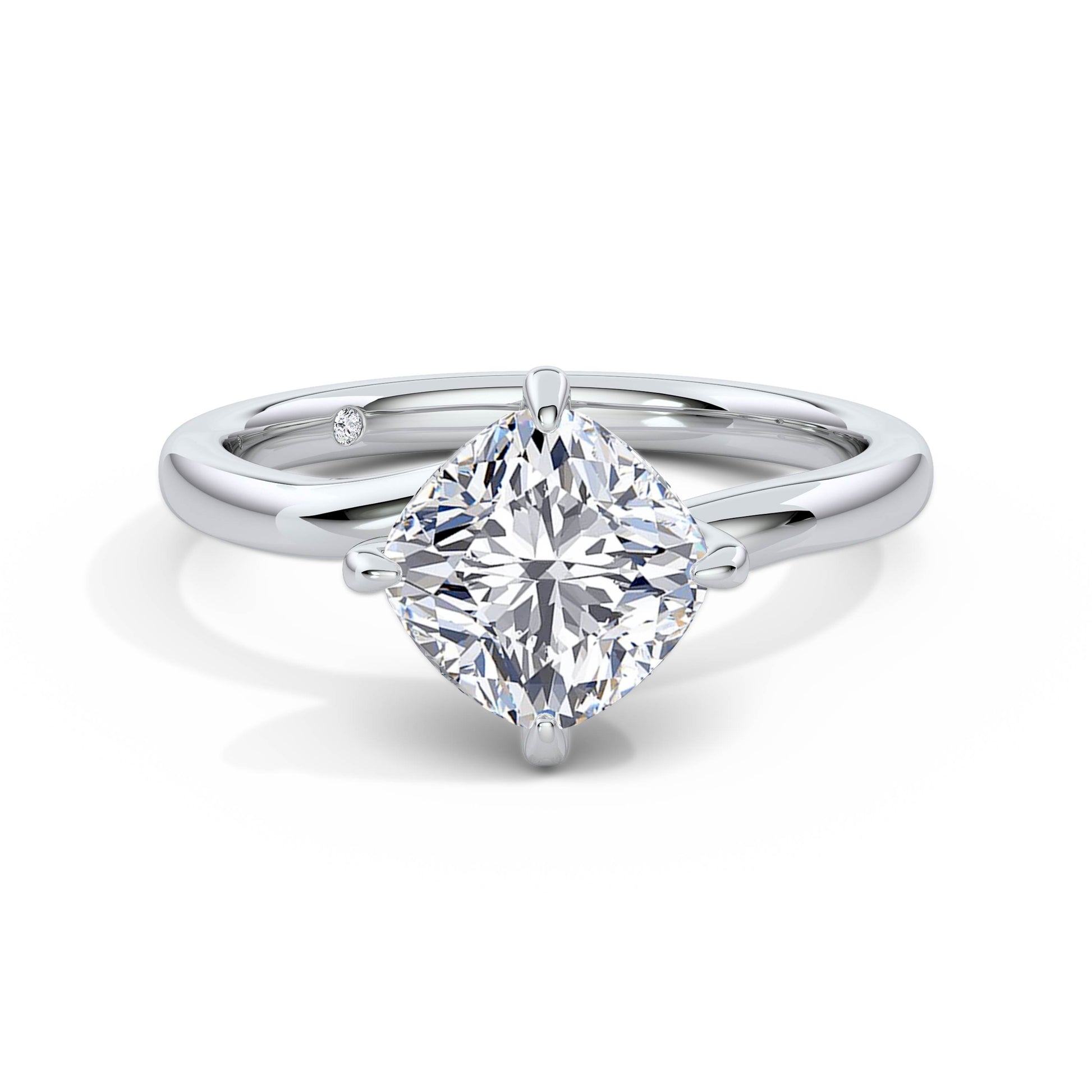 Andrea Platinum Cushion Solitaire