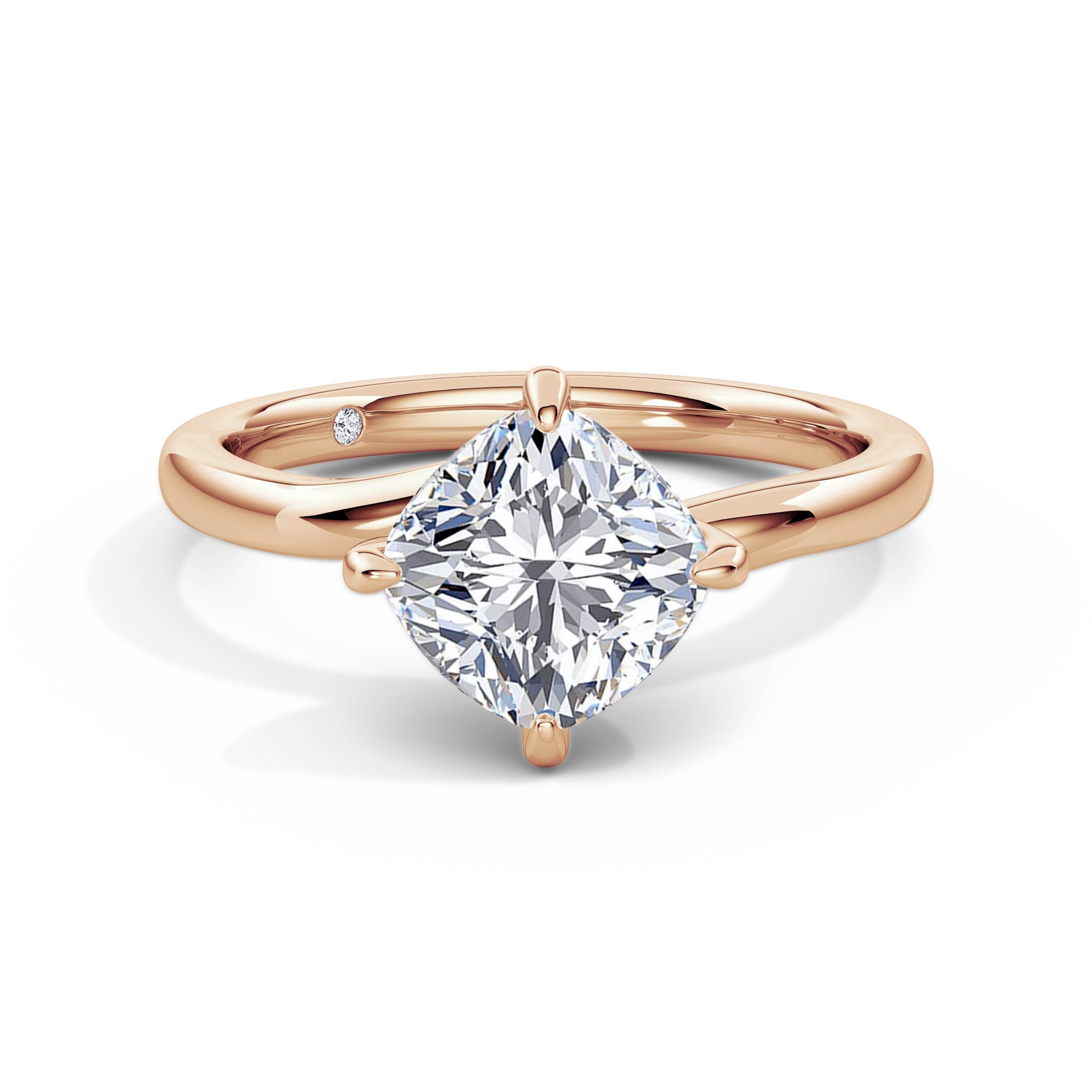 Andrea 18k Rose Gold Cushion Solitaire