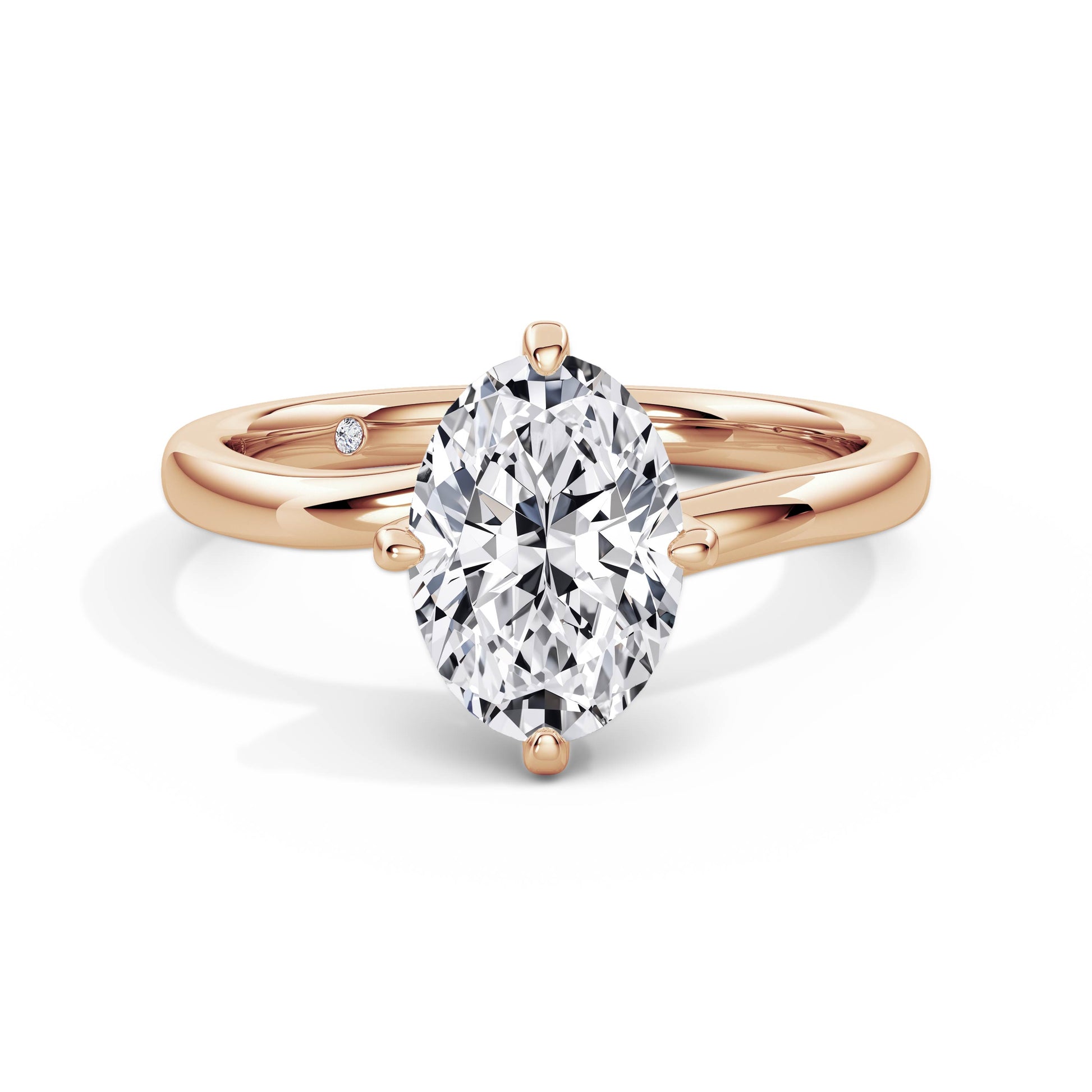 Andrea 18k Rose Gold Oval Solitaire