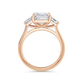 Anita 18k Rose Gold Asscher Trilogy