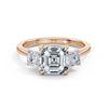 Anita 18k Rose Gold Asscher Trilogy