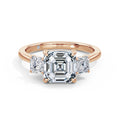 Anita 18k Rose Gold Asscher Trilogy