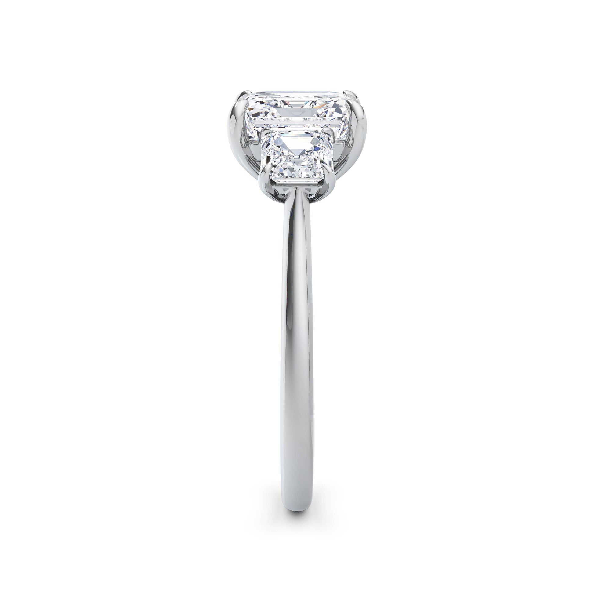 Anita 18k White Gold Asscher Trilogy
