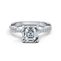 Anita 18k White Gold Asscher Diamond Band
