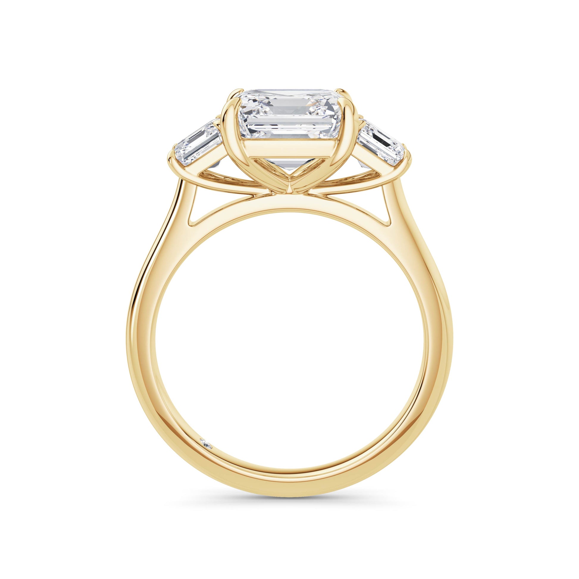 Anita 18k Yellow Gold Asscher Trilogy