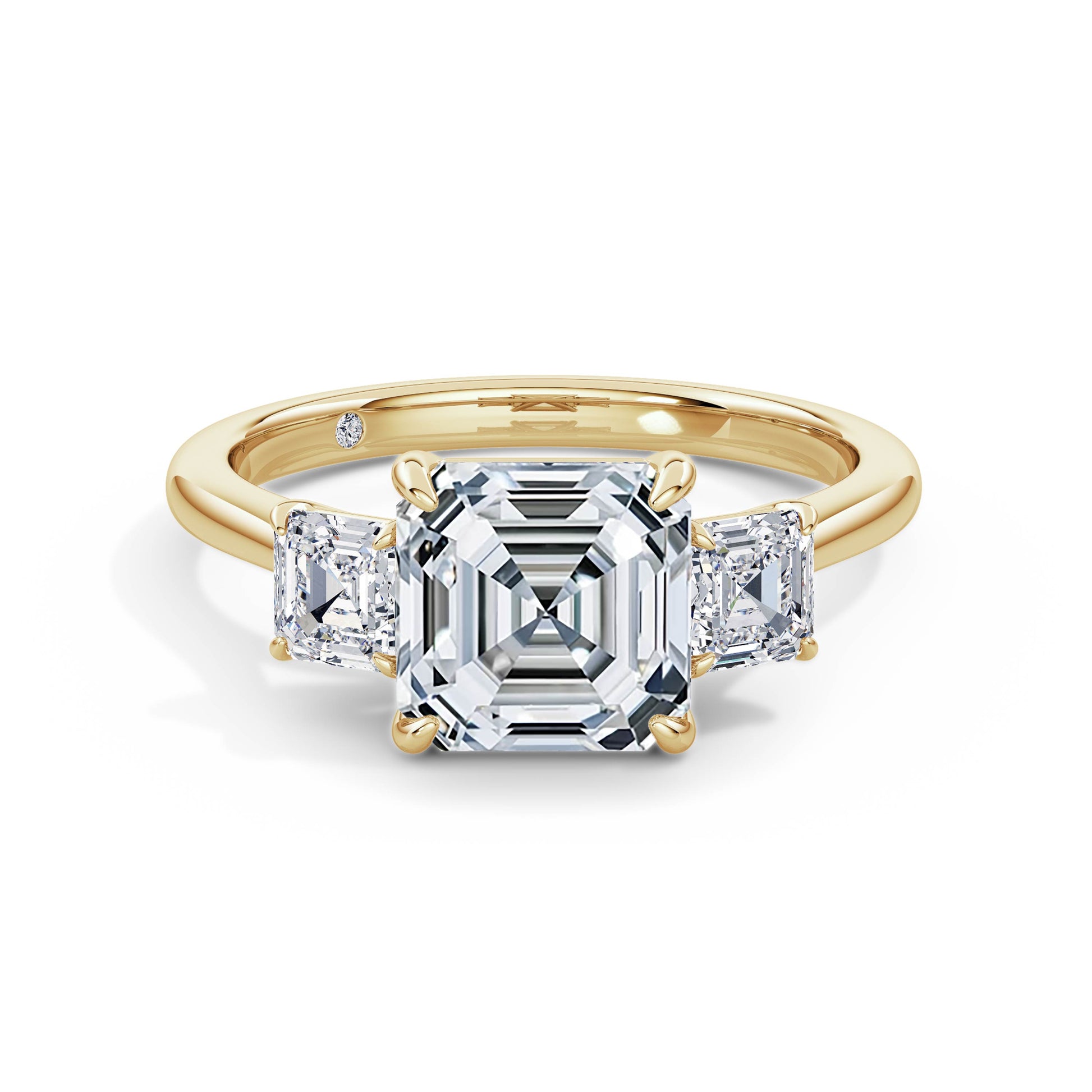Anita 18k Yellow Gold Asscher Trilogy