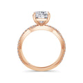 Anita 18k Rose Gold Elongated Cushion Diamond Band