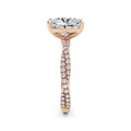 Anita 18k Rose Gold Elongated Cushion Diamond Band