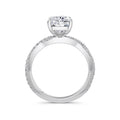 Anita 18k White Gold Elongated Cushion Diamond Band