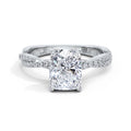 Anita 18k White Gold Elongated Cushion Diamond Band