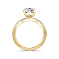 Anita 18k Yellow Gold Elongated Cushion Diamond Band