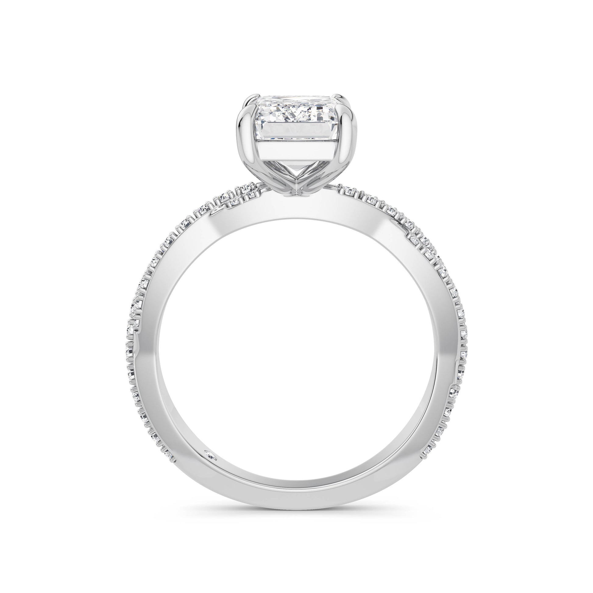 Anita Platinum Emerald Diamond Band