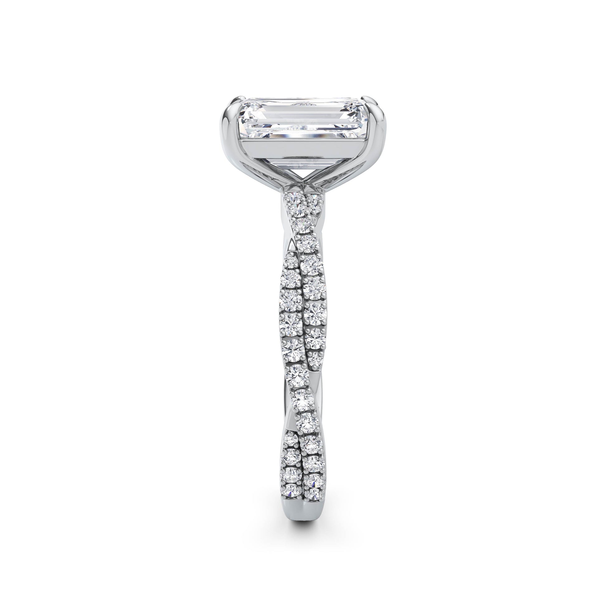 Anita Platinum Emerald Diamond Band