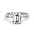 Anita Platinum Emerald Diamond Band