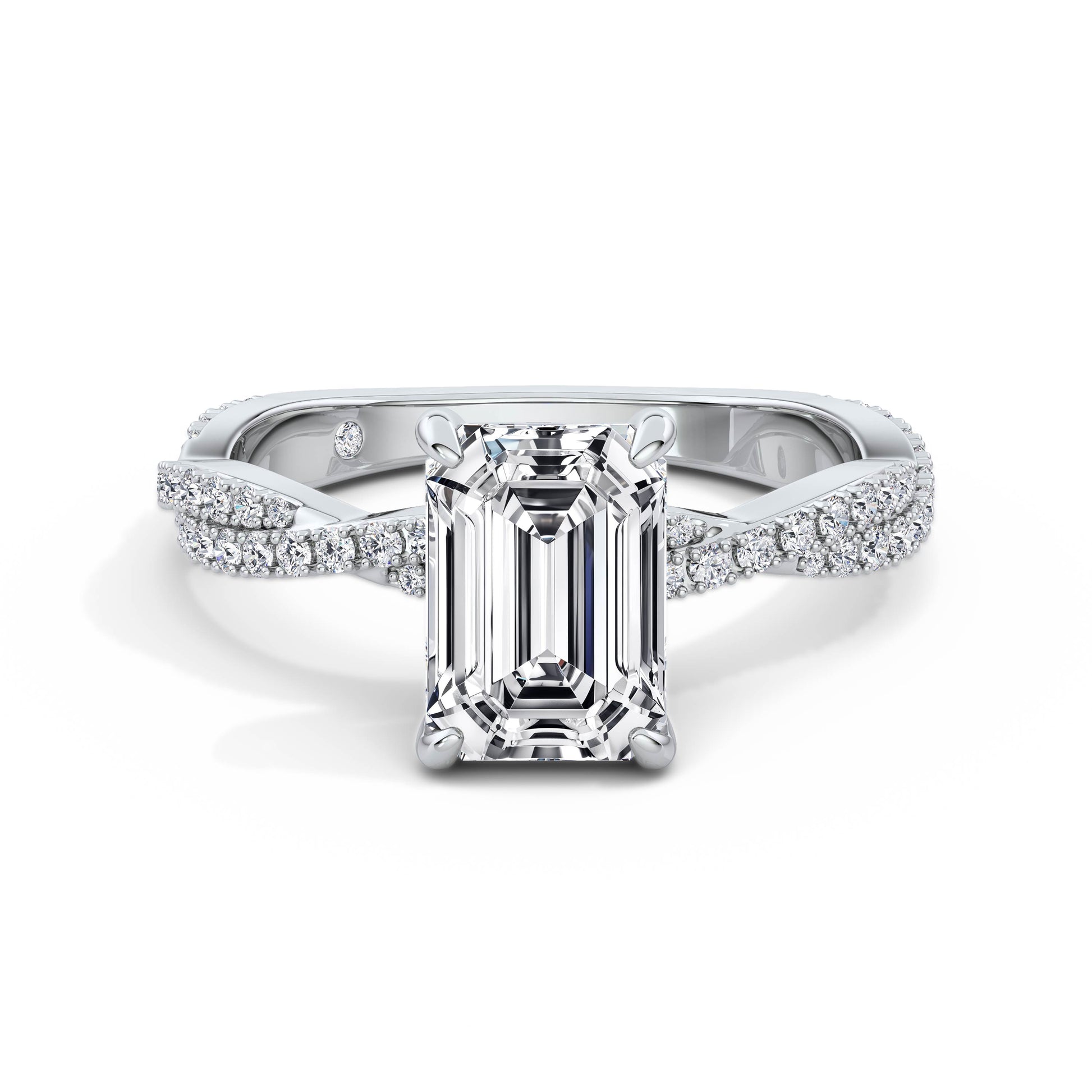 Anita Platinum Emerald Diamond Band