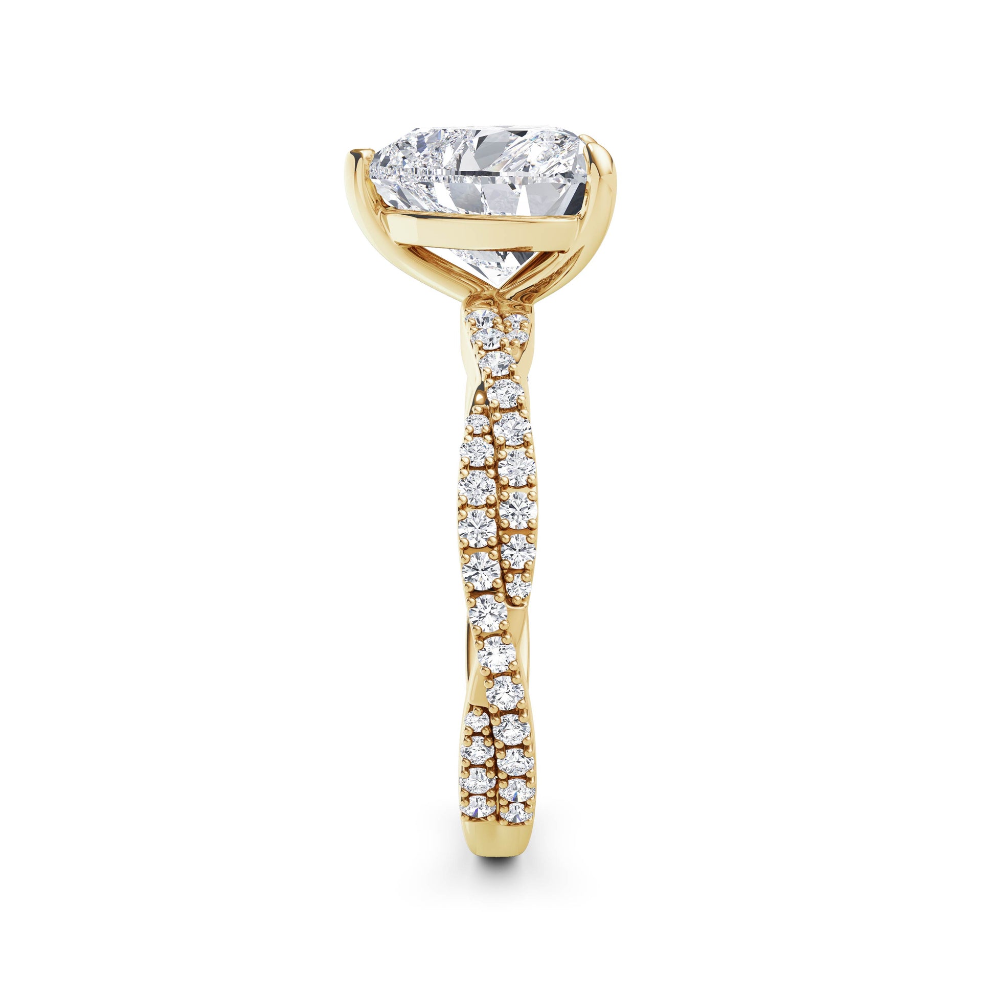 Anita 18k Yellow Gold Heart Diamond Band