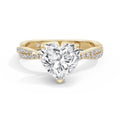 Anita 18k Yellow Gold Heart Diamond Band