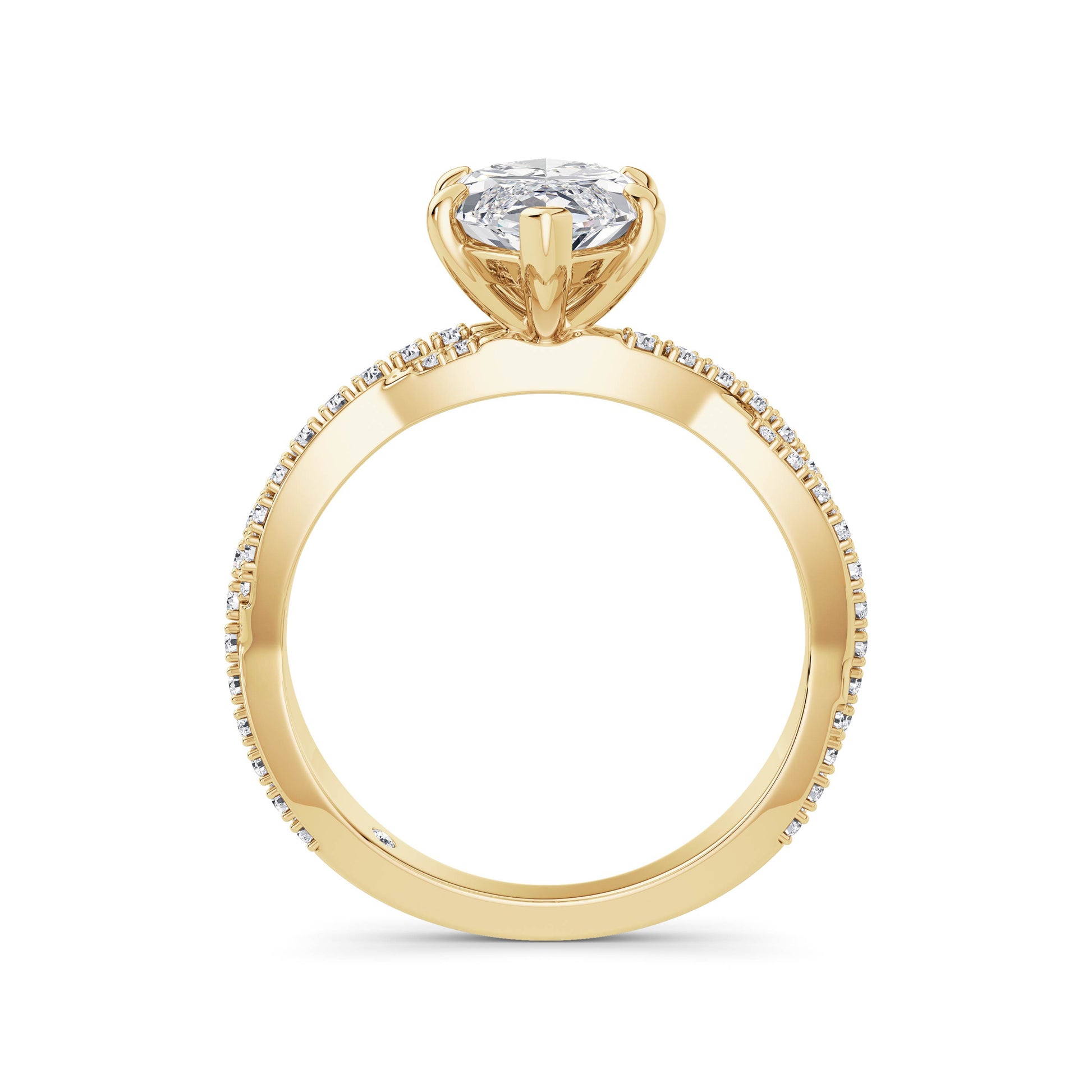 Anita 18k Yellow Gold Marquise Diamond Band