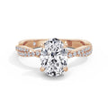 Anita 18k Rose Gold Oval Diamond Band