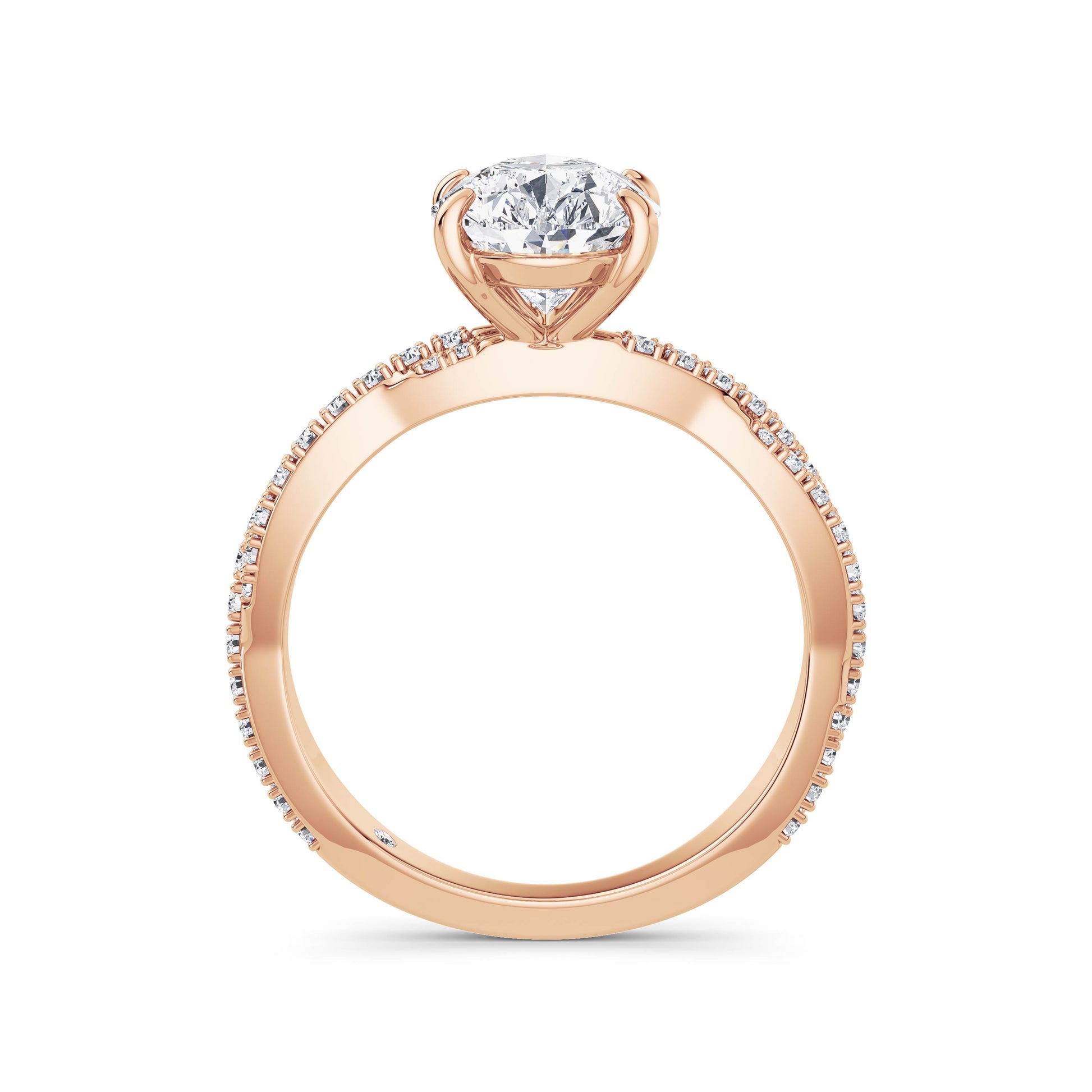 Anita 18k Rose Gold Pear Diamond Band