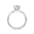 Anita 18k White Gold Pear Diamond Band