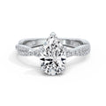 Anita 18k White Gold Pear Diamond Band