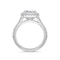 Bethany 18k White Gold Asscher Halo
