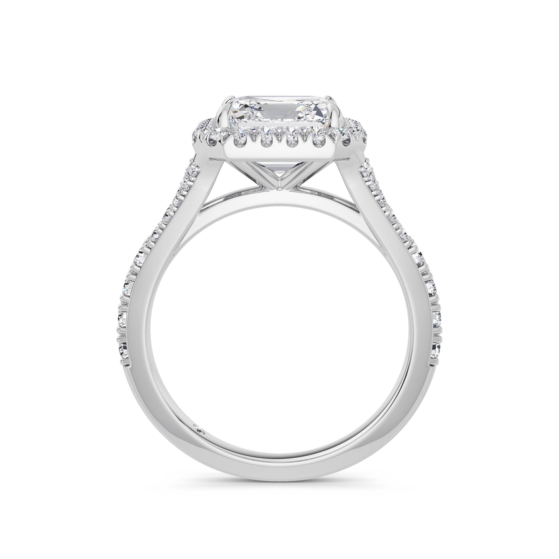 Bethany 18k White Gold Asscher Halo