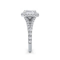 Bethany 18k White Gold Asscher Halo