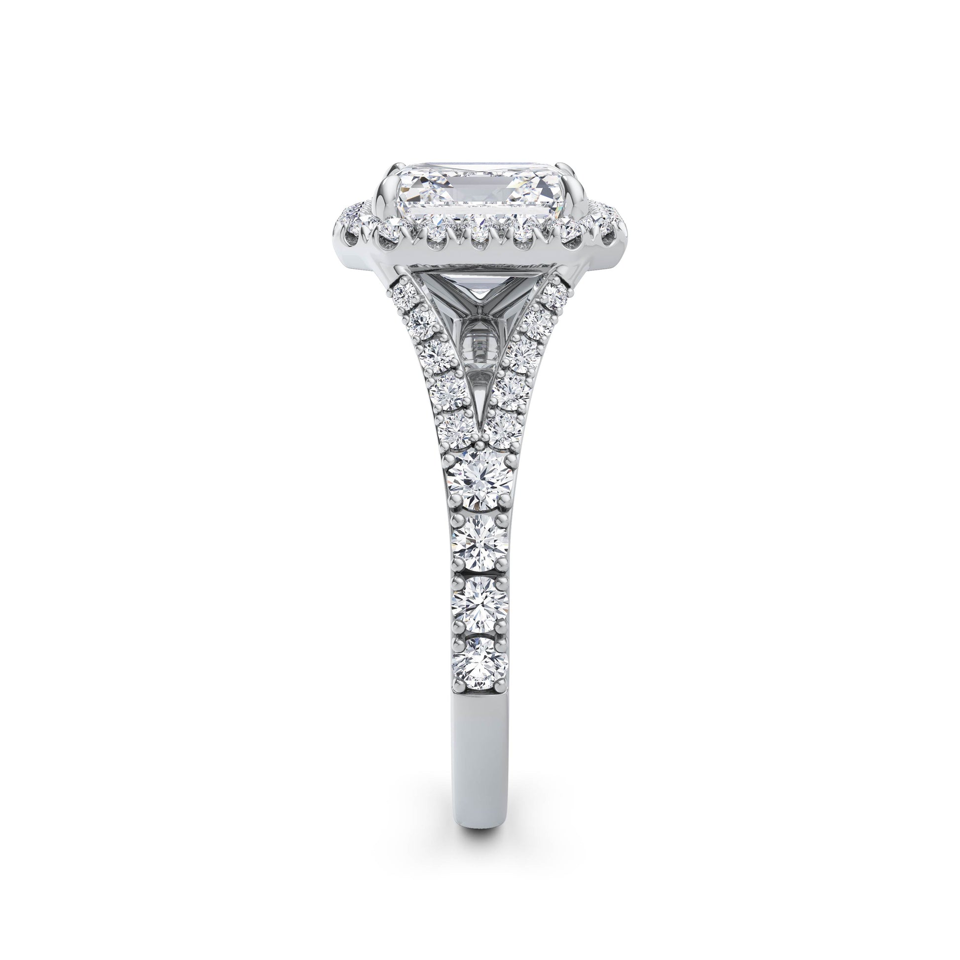 Bethany 18k White Gold Asscher Halo