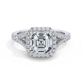 Bethany 18k White Gold Asscher Halo