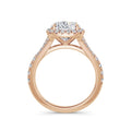 Bethany 18k Rose Gold Cushion Halo