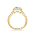 Bethany 18k Yellow Gold Emerald Halo
