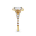 Bethany 18k Yellow Gold Emerald Halo
