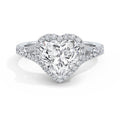 Bethany 18k White Gold Heart Halo
